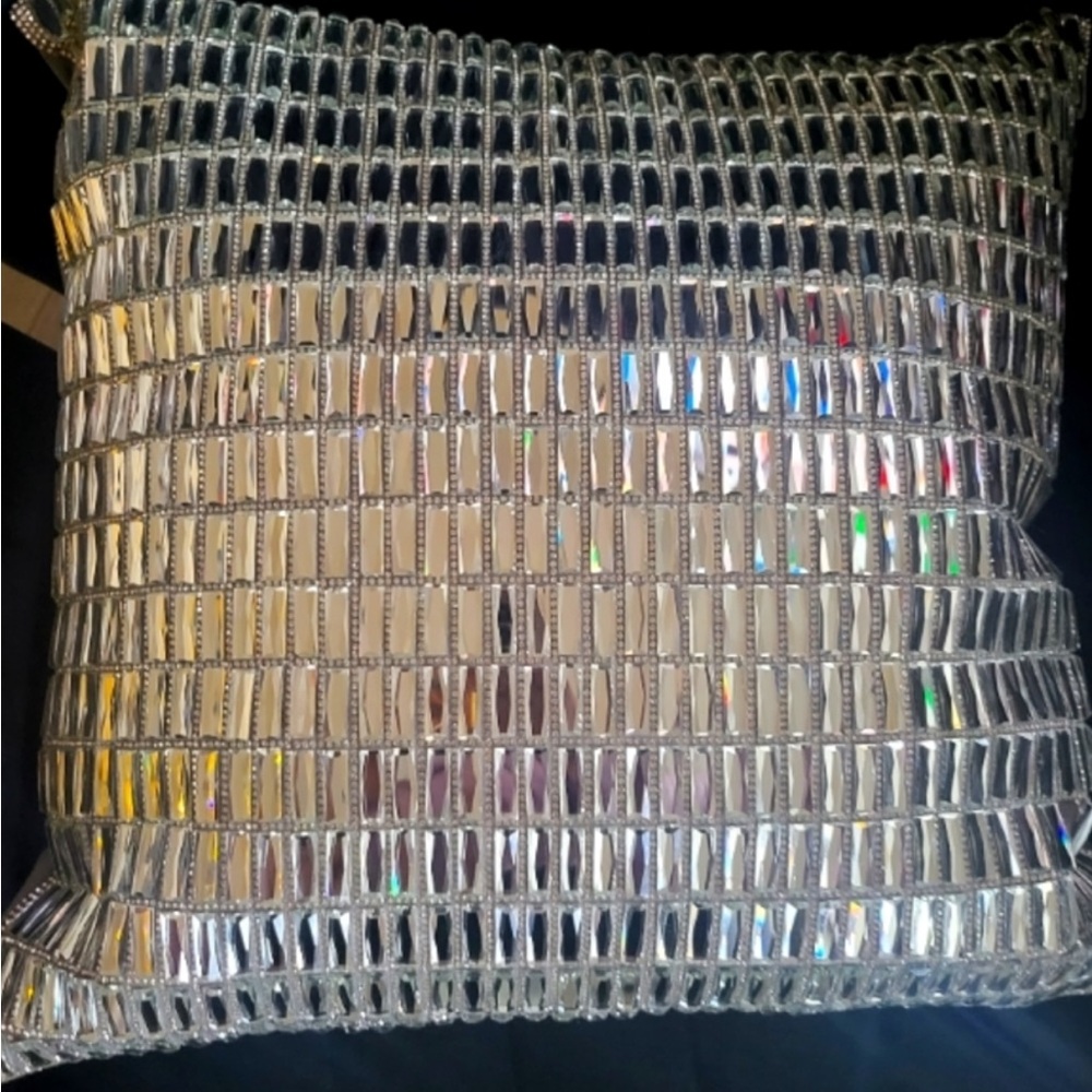 Silver Decorative Pillow